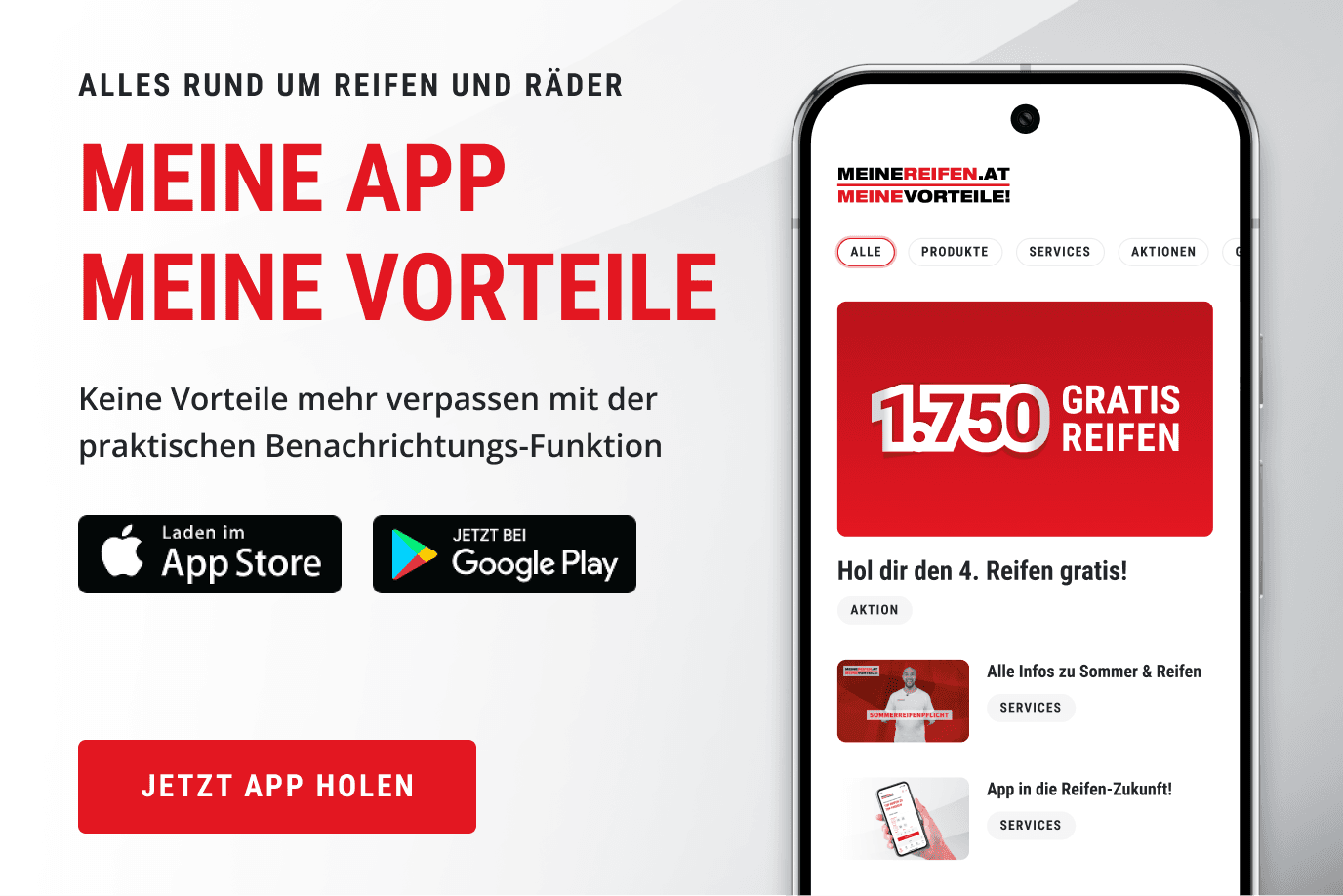 Banner zum Thema Meine Reifen App